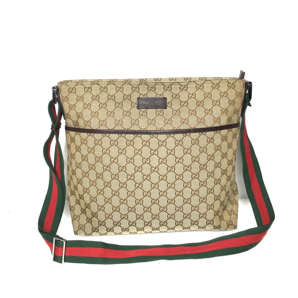 Authentic Gucci brown monogram canvas shoulder bag - Picture 8 of 16